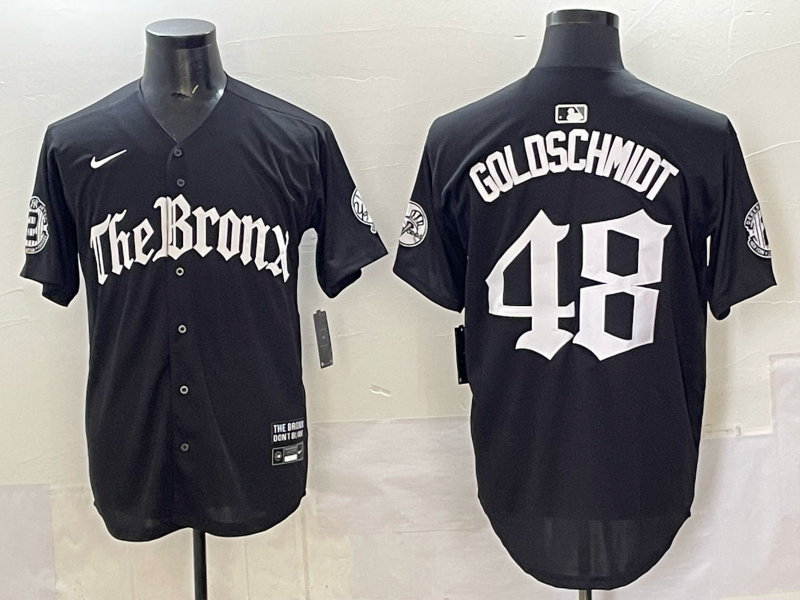 Men New York Yankees 48 Goldschmidt black MLB 2025 Nike jersey 0126